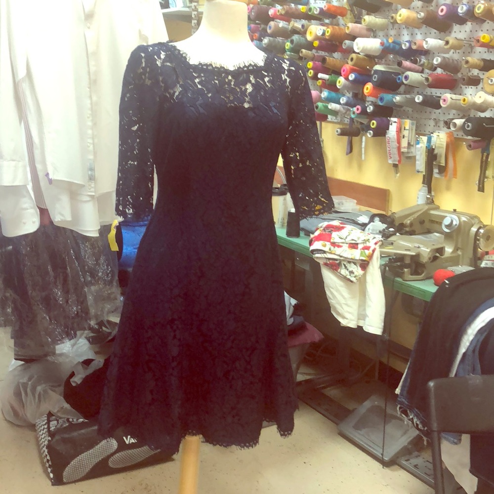 Navy blue lace dress from Eliza J.